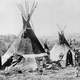Shoshone Camp in Grand Teton National Park in 1870s, Wyoming