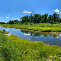 Snake River Bend Landscape at Grand Tetons National Park