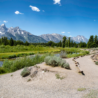 Snake River Hiking Path landscape with mountains