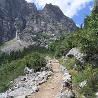 Trail through death canyon at Grand Teton National Park, Wyoming