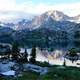 Island Lake with Mountain and lake in Wyoming