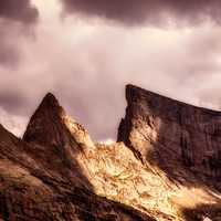 Mountains, rocks, and sky in Wyoming