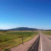 Roadside view in northern Weston County in Newcastle, Wyoming