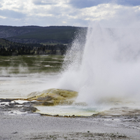 Closer eruptions of water from a spring