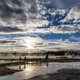 Clouds and sky over the scenic landscape at Yellowstone National Park, Wyoming