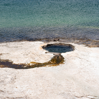 Geyser hole in Yellowstone Lake