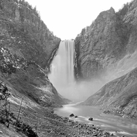 Great Falls of Yellowstone in 1874 in Wyoming