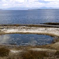 Landscape of Yellowstone Lake, Wyoming