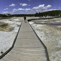 Panoramic Boardwalk view at Norris Basin