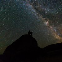 Sky with Stars in Yellowstone National Park, Wyoming