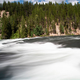 Wide view of the flowing rapids