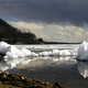 Yellowstone Lake in the winter at Yellowstone National Park, Wyoming