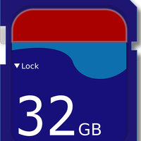 32 GB SD Card vector clipart