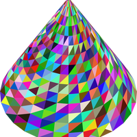 3D Prismatic Cone vector file