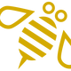 Gold Bee Vector Clipart 