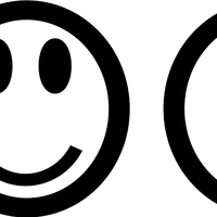 A line of smileys vector clipart