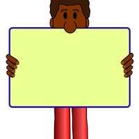 African American Man with yard sign vector clipart