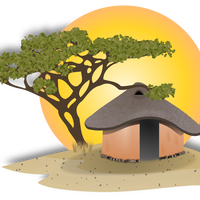 African Hut Vector Art