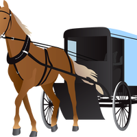 Amish Buggy vector clipart