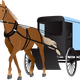 Amish Buggy vector clipart