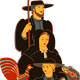 Amish Family Vector Clipart