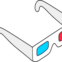 Anaglyph Glasses colored vector clipart