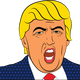 Angry Donald Trump Face vector clipart