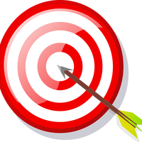 Arrow and target Vector Clipart