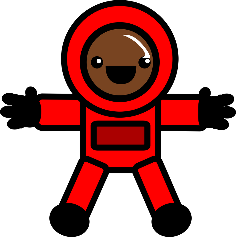 Astronaut in Red Space Suit vector clipart image - Free stock photo ...