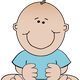 Baby Boy Sitting Vector Clipart