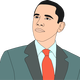 Barack Obama Portrait Vector Clipart