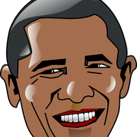 Barack Obama Face vector clipart