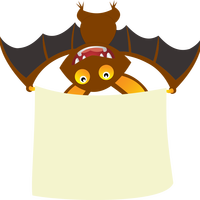 Bat Banner Vector Clipart