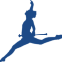 Baton Twirler Silhouette Vector Graphic