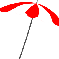 Beach Umbrella Vector Clipart