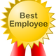 Best Employee Badge Award Vector Clipart