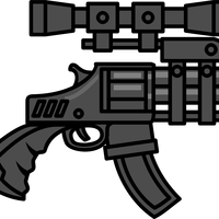 Big Gun with Scope vector clipart