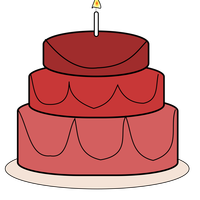 Birthday Cake Vector Image