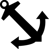 Black Anchor Icon