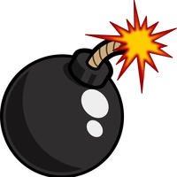 Black Bomb Vector Clipart