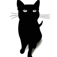 Black Cat Vector Graphic