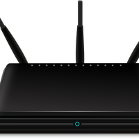 Black Router Vector Art