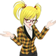 Blonde Anime Girl Vector Clipart