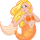 Blonde Mermaid Vector Clipart