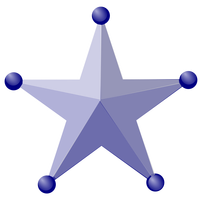 Blue 3d Star Vector Clipart