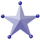 Blue 3d Star Vector Clipart