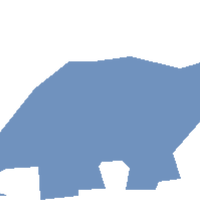 Blue Dinosaur Shape vector clipart