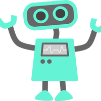 Blue Robot Vector Art