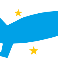 Blue Rocketship Vector Clipart