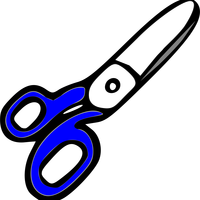 Blue scissors vector clipart